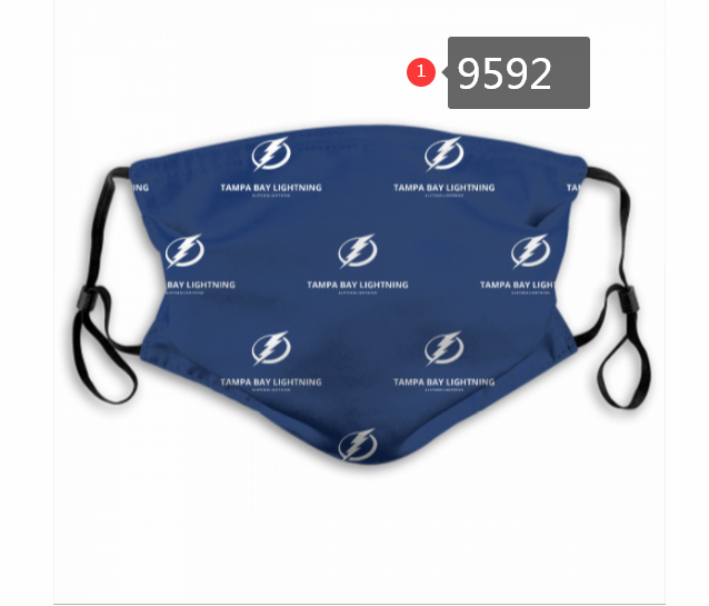 New 2020 NHL Tampa Bay Lightning #2 Dust mask with filter->nhl dust mask->Sports Accessory
